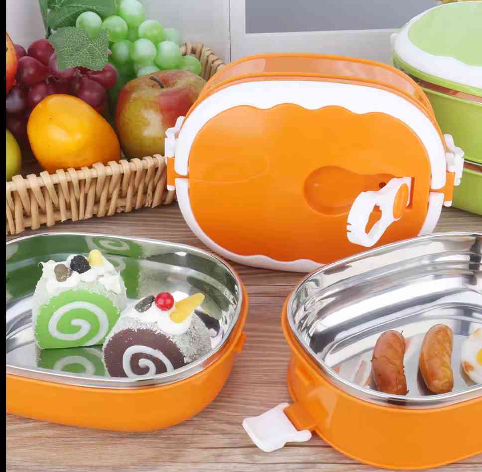 Square Stainless Steel Lunch Box - 900ml